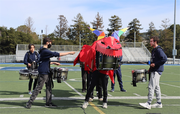 21-22 drumline in action