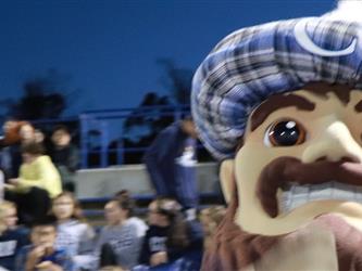 Monty does a dance move in support of Carlmont
